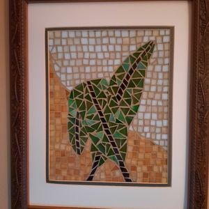 Set of 2 mosaic framed art